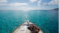 Yacht MISS KULANI -  Relaxing on the Bow at anchor